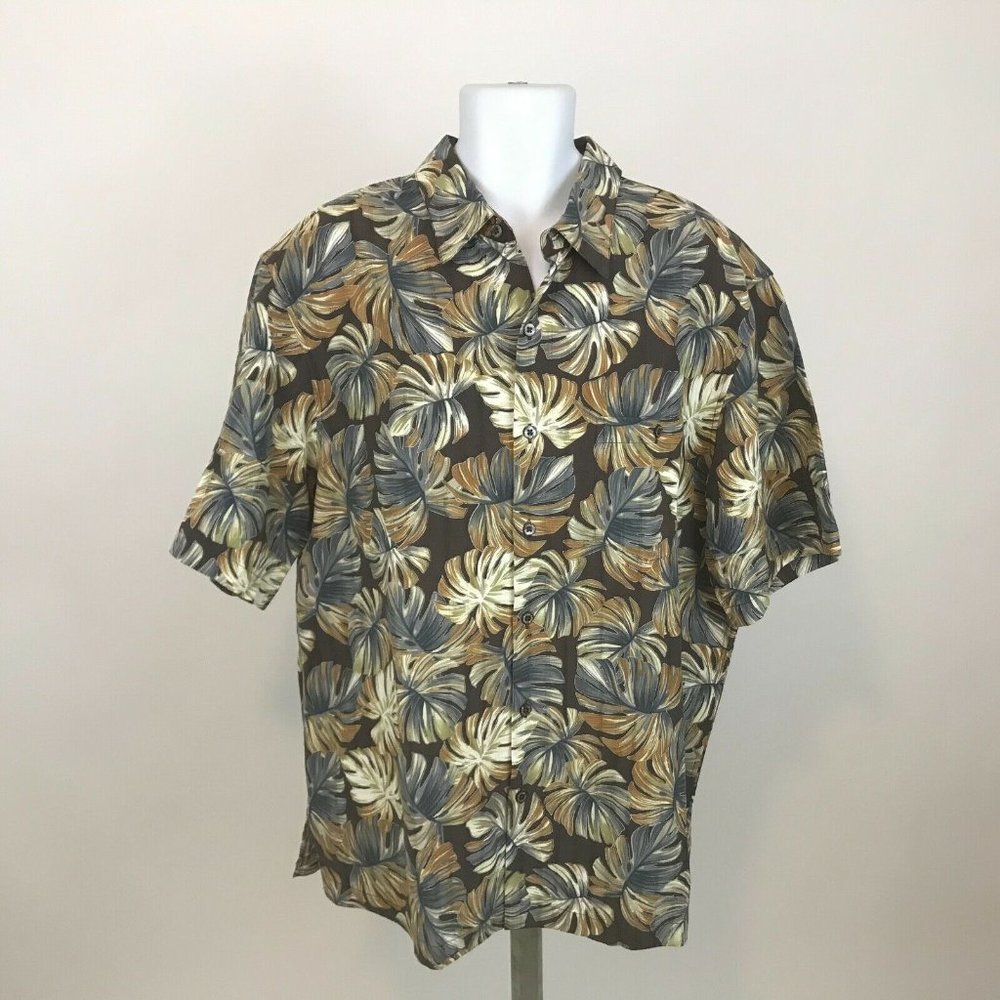 Tori Richard Honolulu Hawaiian Silk Linen Shirt XL